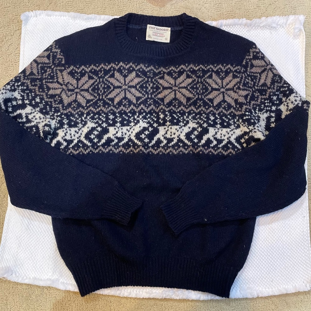 The Moors Blue Pattern Sweater - image 1